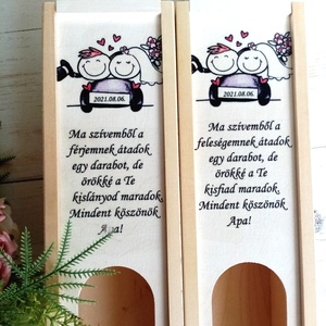 Pálinka tartó Édesapáknak - esküvő - emlék & ajándék - szülőköszöntő ajándék - Meska.hu