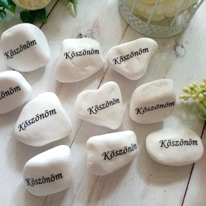 Köszönöm hálakő, Otthon & Életmód, Dekoráció, Kavics & Kő, Decoupage, transzfer és szalvétatechnika, MESKA