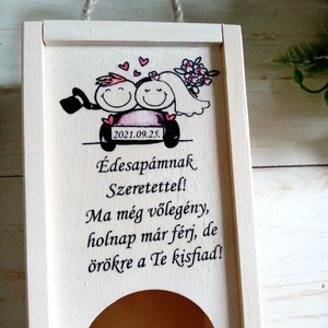 Ma még menyasszony, vőlegényes bortartók - esküvő - emlék & ajándék - szülőköszöntő ajándék - Meska.hu
