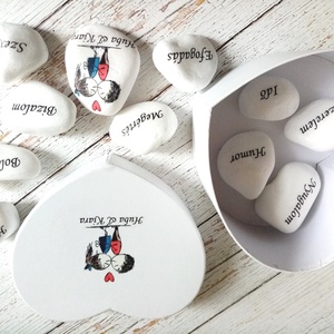 Évfordulóra, jó házasság alapkövei - otthon & életmód - dekoráció - asztal és polc dekoráció - kavics & kő - Meska.hu