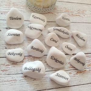 Motivációs szavak  - otthon & életmód - dekoráció - asztal és polc dekoráció - kavics & kő - Meska.hu