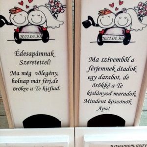 Szülőköszöntő barack garnitúra - esküvő - emlék & ajándék - szülőköszöntő ajándék - Meska.hu