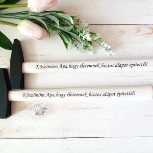  Szülőköszöntő fa vintage kalapács, Esküvő, Emlék & Ajándék, Szülőköszöntő ajándék, Decoupage, transzfer és szalvétatechnika, Festett tárgyak, MESKA