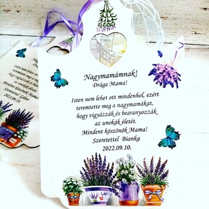 Nagymama levendulás köszöntő - Meska.hu