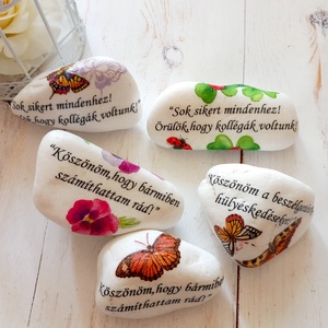 Búcsúzó kő, Otthon & Életmód, Dekoráció, Asztal és polc dekoráció, Kavics & Kő, Decoupage, transzfer és szalvétatechnika, MESKA