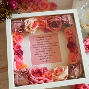 Rózsaszin virág álom , Esküvő, Emlék & Ajándék, Szülőköszöntő ajándék, Virágkötés, MESKA