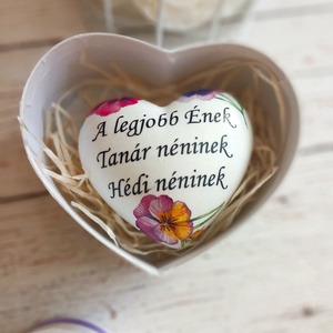 Pedagógus köszönőajándék  szív  - otthon & életmód - dekoráció - asztal és polc dekoráció - kavics & kő - Meska.hu