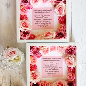 2 db Pink-mályva álom Szülőköszönt kép, Esküvő, Emlék & Ajándék, Szülőköszöntő ajándék, Virágkötés, MESKA