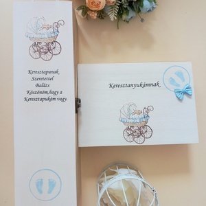 Keresztelő köszönetajándék, Játék & Sport, Keresztelőajándékok, Decoupage, transzfer és szalvétatechnika, Meska