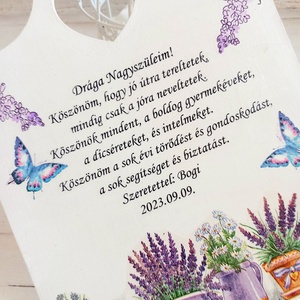 Nagymama levendulás köszöntő - esküvő - emlék & ajándék - szülőköszöntő ajándék - Meska.hu