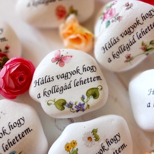 10 db Motivációs hálakő garnitúra, Otthon & Életmód, Dekoráció, Asztal és polc dekoráció, Kavics & Kő, Decoupage, transzfer és szalvétatechnika, MESKA