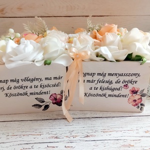 Kereszranyuka habrózsa virágbox - esküvő - emlék & ajándék - szülőköszöntő ajándék - Meska.hu