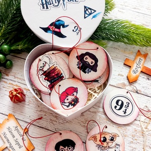 Harry Potter fa korong  - karácsony - karácsonyi lakásdekoráció - karácsonyfadíszek - Meska.hu