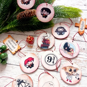 Harry Potter fa korong  - karácsony - karácsonyi lakásdekoráció - karácsonyfadíszek - Meska.hu