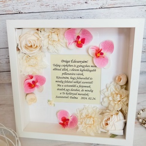 Orchideás Virágos képkeret idézettel 1db - Meska.hu