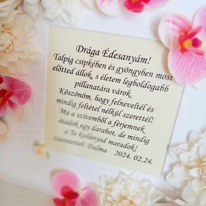 Orchideás Virágos képkeret idézettel 1db - esküvő - emlék & ajándék - szülőköszöntő ajándék - Meska.hu