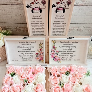 Elegáns szülőköszöntő garnitúra - esküvő - emlék & ajándék - szülőköszöntő ajándék - Meska.hu
