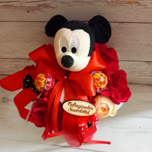 Mickey egeres nyalókás ballagási csokor, Otthon & Életmód, Dekoráció, Virágdísz és tartó, Csokor & Virágdísz, Virágkötés, MESKA