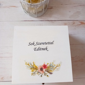 Tanu köszönetajándék virágos ládika - esküvő - emlék & ajándék - szülőköszöntő ajándék - Meska.hu