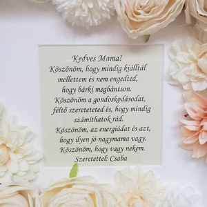 Kedves mama képkeret - esküvő - emlék & ajándék - szülőköszöntő ajándék - Meska.hu