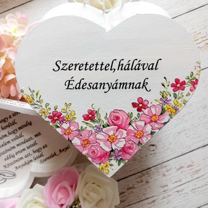 Elegancia szív szülőköszöntő párban - esküvő - emlék & ajándék - szülőköszöntő ajándék - Meska.hu