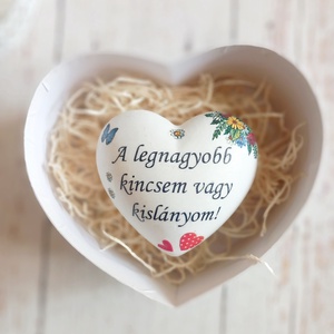 Szívhez szóló kerámia kő, Otthon & Életmód, Dekoráció, Asztal és polc dekoráció, Asztaldísz, Decoupage, transzfer és szalvétatechnika, MESKA