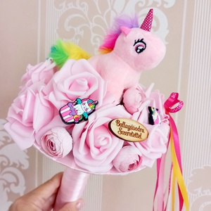 Rózsaszin unikornis ballagási csokor - otthon & életmód - dekoráció - Meska.hu