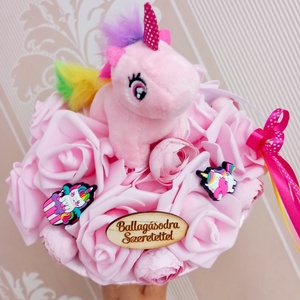 Rózsaszin unikornis ballagási csokor - otthon & életmód - dekoráció - Meska.hu