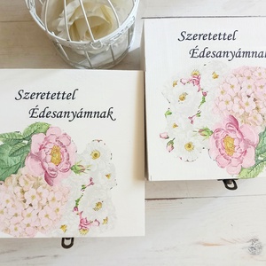 Ekrű ládika szeretet köszönőajándék párban - esküvő - emlék & ajándék - szülőköszöntő ajándék - Meska.hu