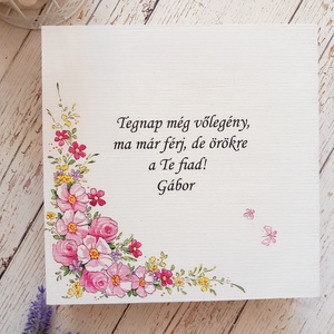 Emlék virágos ládika - Meska.hu
