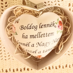 Tanú felkérő sziv, Esküvő, Meghívó & Kártya, Tanú felkérő, Decoupage, transzfer és szalvétatechnika, MESKA