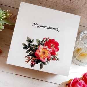 Nagymama örök virágbox - esküvő - emlék & ajándék - szülőköszöntő ajándék - Meska.hu