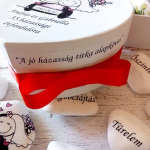Jó házasság alapkövei,házassági évfordulóra - otthon & életmód - dekoráció - asztal és polc dekoráció - kavics & kő - Meska.hu