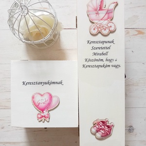 Keresztelő köszönetajándék, Játék & Sport, Keresztelőajándékok, Decoupage, transzfer és szalvétatechnika, MESKA