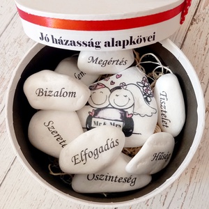 Jó házasság alapkövei - esküvő - emlék & ajándék - nászajándék - esküvői pénzátadó boríték, kártya - Meska.hu