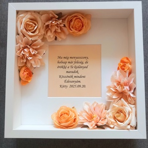 Ma még menyasszony Barack álom képkeret idézettel, Esküvő, Emlék & Ajándék, Szülőköszöntő ajándék, Virágkötés, MESKA