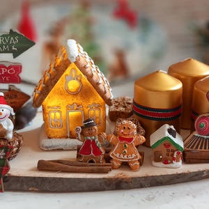 Világítós mézeskalács házikós mézis adventi - Meska.hu
