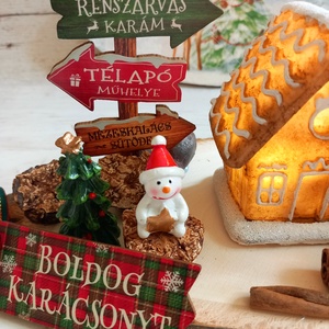 Világítós mézeskalács házikós mézis adventi - karácsony - adventi díszek - adventi koszorú - Meska.hu