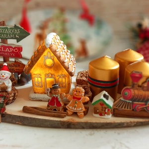 Világítós mézeskalács házikós mézis adventi - karácsony - adventi díszek - adventi koszorú - Meska.hu