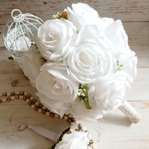 Akciós!Luxus menyasszonyi csokor és kitüző Akciós!Keresi igazi menyasszonyát - esküvő - menyasszonyi- és dobócsokor - Meska.hu