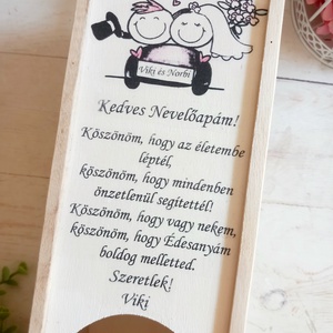 Bortartó Kedves Nevelőapás - esküvő - emlék & ajándék - szülőköszöntő ajándék - Meska.hu
