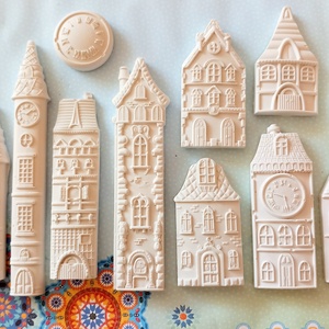 Házikó kerámia garnitúra - Meska.hu