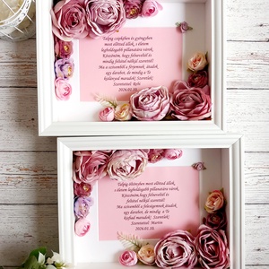2 db Mályva álom képkeret idézettel - esküvő - emlék & ajándék - szülőköszöntő ajándék - Meska.hu