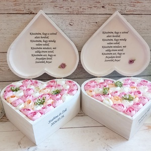 Luxus Szülőköszöntő garnitúra pink - esküvő - emlék & ajándék - szülőköszöntő ajándék - Meska.hu