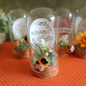 Mini üvegbúra méhecskés 1db - Meska.hu