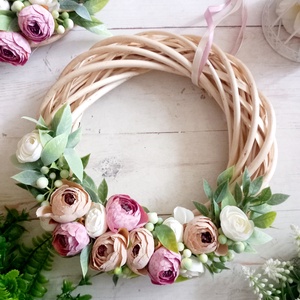 Begónia üde koszorú - otthon & életmód - dekoráció - ajtó- és ablak dekoráció - ajtódísz & kopogtató - Meska.hu