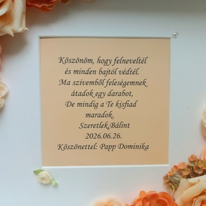 Álom barack eskűvő képkeret idézettel - esküvő - emlék & ajándék - szülőköszöntő ajándék - Meska.hu