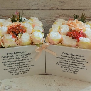 Szülőköszöntők párban ládika - esküvő - emlék & ajándék - szülőköszöntő ajándék - Meska.hu