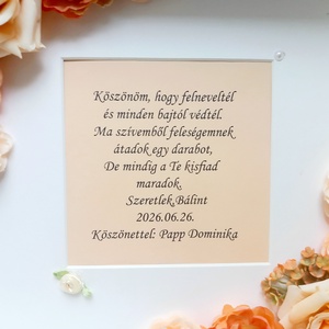 Álom barack eskűvő képkeret idézettel - esküvő - emlék & ajándék - szülőköszöntő ajándék - Meska.hu