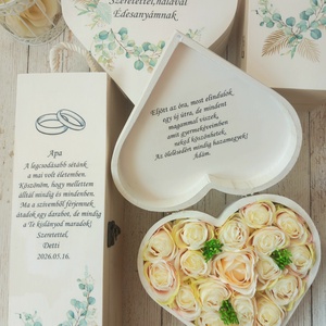 Luxus szülököszöntők, Esküvő, Emlék & Ajándék, Szülőköszöntő ajándék, Decoupage, transzfer és szalvétatechnika, MESKA